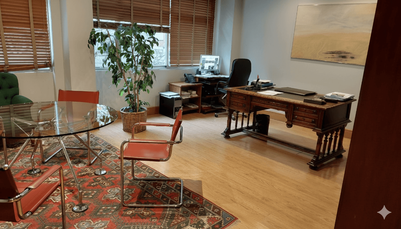 Sala de firma de documentos en Notaría Martínez Campos 41